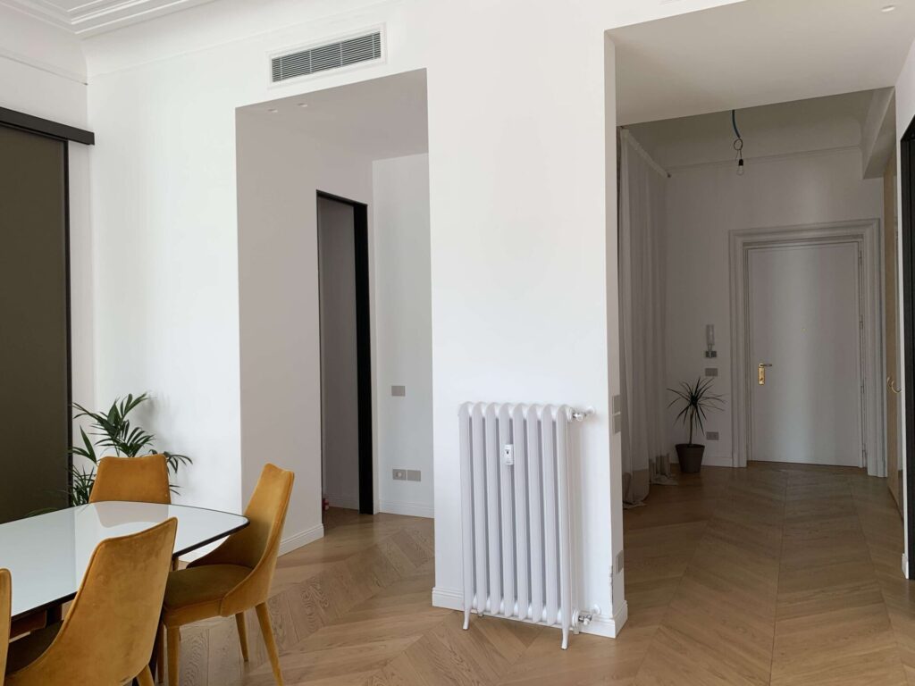 Appartamento in stile vecchia Milano con parquet ristrutturato Milano per foto video eventi
